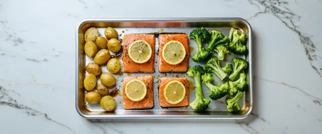 Sheet Pan Roasted Honey-Dijon Salmon with Roasted Veggies