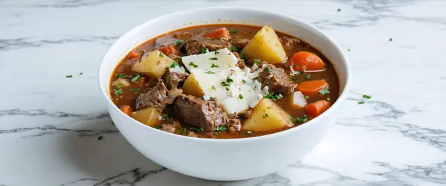 Smoky Beef and Potato Stew with Chipotle and Smoked Gouda