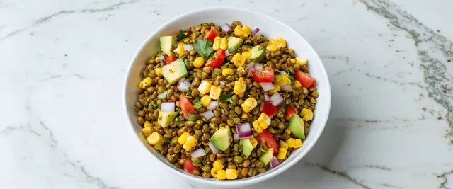 Southwestern Lentil Salad with Corn