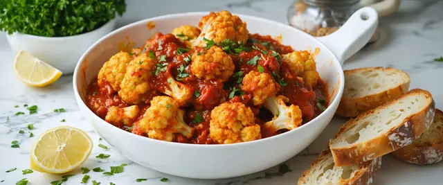 Spiced Cauliflower (Zhoar Mchermla)