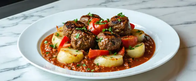 Spiced Ground Meat with Tomatoes (İzmir Köfte)