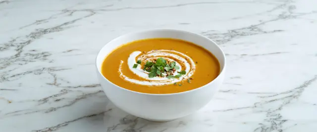 Spiced Sweet Potato Soup with Coconut Milk and Cinnamon