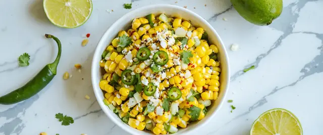 Spicy Grilled Corn Salad with Jalapeño