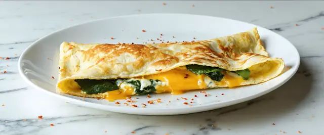 Spinach and Cheese Omelet (Or Tofu Scramble)