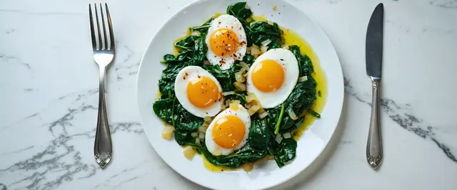 Spinach and Eggs (Nargesi)