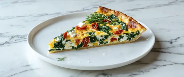 Spinach and Feta Frittata with Sun-Dried Tomatoes