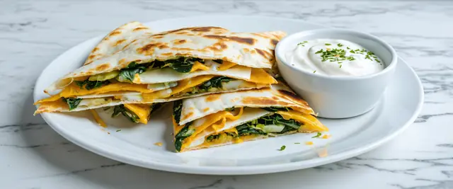 Spinach and Pesto Quesadillas