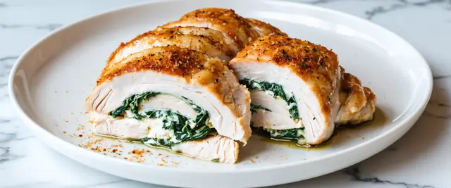 Spinach and Ricotta Stuffed Chicken Breast