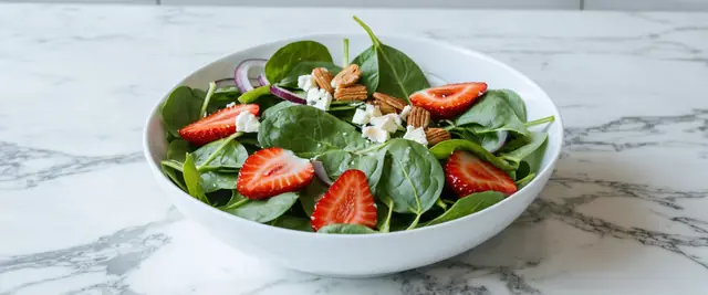 Spinach and Strawberry Salad with Poppy Seed Dressing