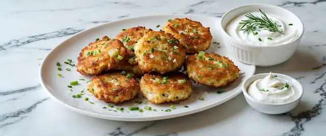 Spring Onion and Parmesan Fritters with Dill