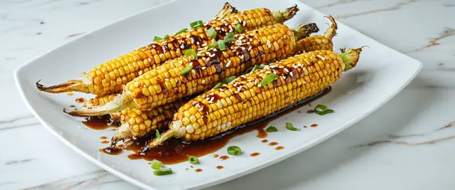 Sticky Ginger-Soy Grilled Baby Corn