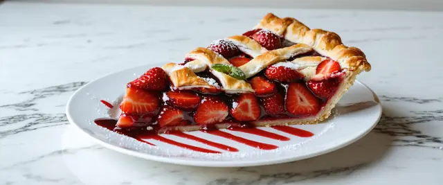 Strawberry Balsamic Basil Pie
