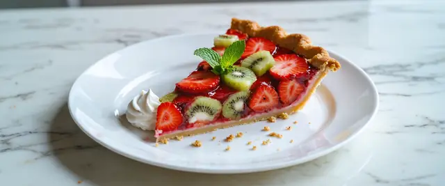 Strawberry Kiwi Mint Pie