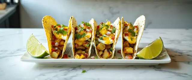 Street Style Breakfast Tacos with Chipotle Aioli