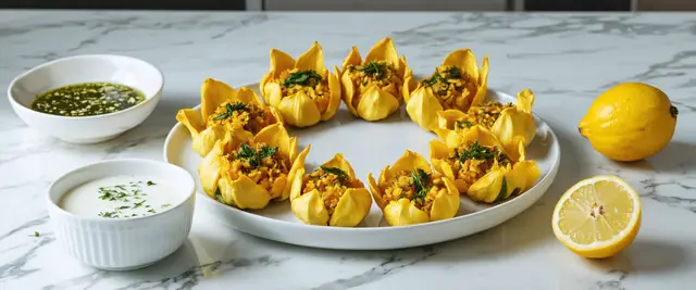 Stuffed Squash Flowers (Kabak Çiçeği Dolması)