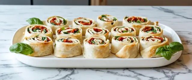 Sun-Dried Tomato and Basil Vegan Pinwheels