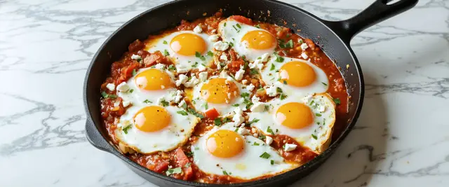 Sunrise Shakshuka with Feta Crumbles