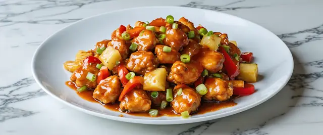 Sweet and Sour Chicken With Pineapple and Peppers