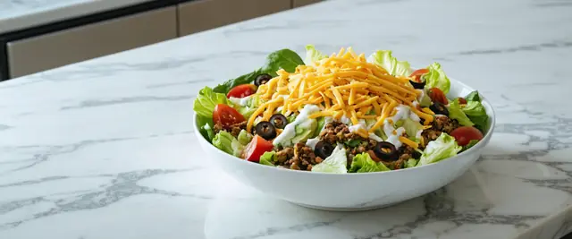 Taco Salad with Mild Salsa Dressing