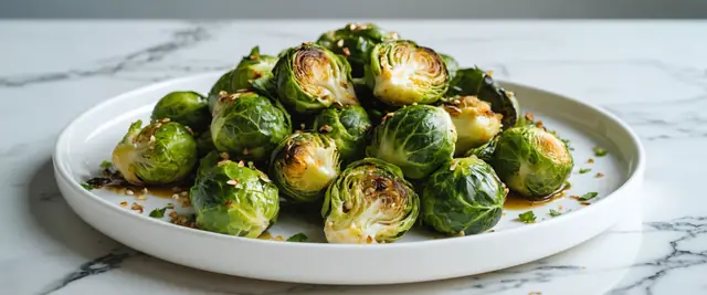 Tahini Roasted Vegan Brussels Sprouts