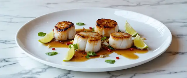 Tamarind Glazed Scallops