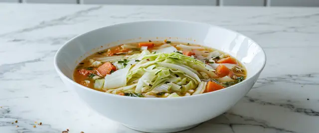 Tangy Cabbage Soup with Apple Cider Vinegar and Fresh Tarragon