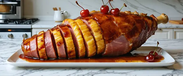 Teriyaki Pineapple Glazed Ham