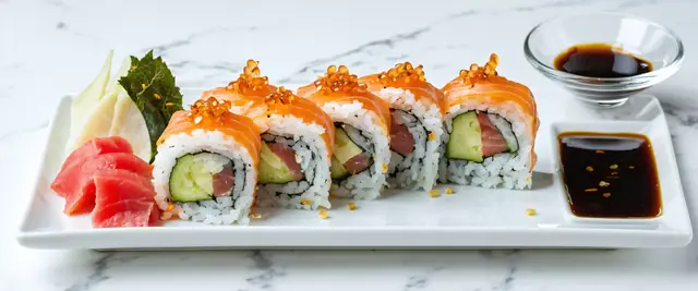Tuna and Cucumber Sushi Rolls