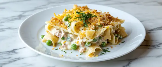 Tuna Noodle Casserole with Dill and Lemon Zest