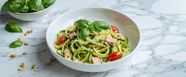 Tuna Pesto Zoodles