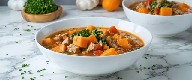 Turkey and Sweet Potato Stew with Cinnamon and Nutmeg