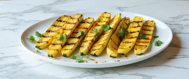 Turmeric and Cumin Grilled Yellow Squash