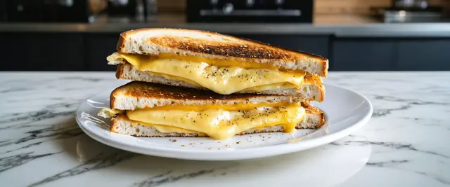 Gourmet Grilled Cheese with Truffle Oil