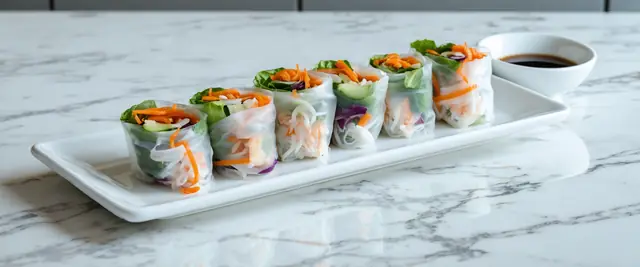 Vegan Summer Rolls with Dipping Sauce