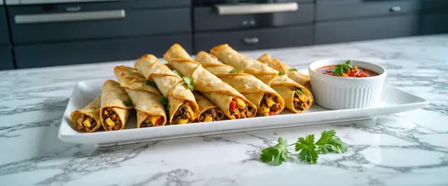 Veggie Taquitos with Salsa