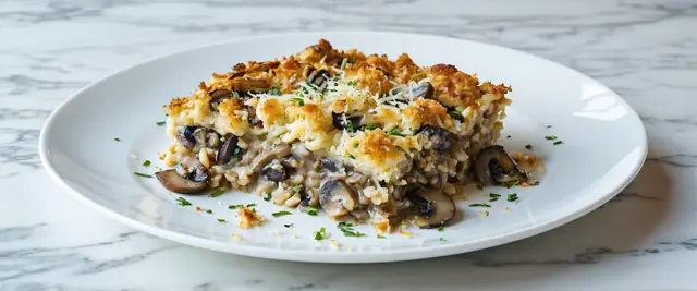 Wild Rice and Mushroom Casserole Freezer Friendly