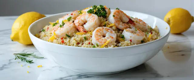 Zesty One-Pot Lemon Garlic Shrimp and Quinoa