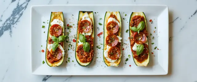 Zucchini Pizza Boats