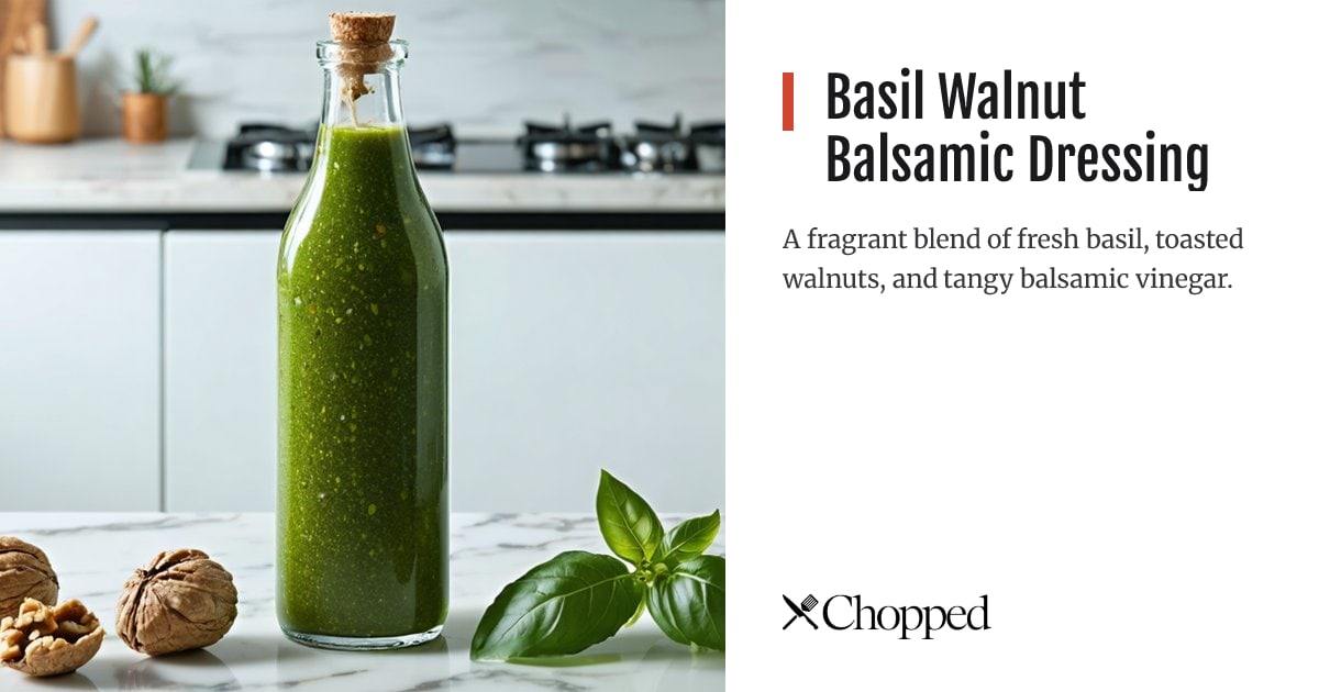 Basil Walnut Balsamic Dressing | Chopped