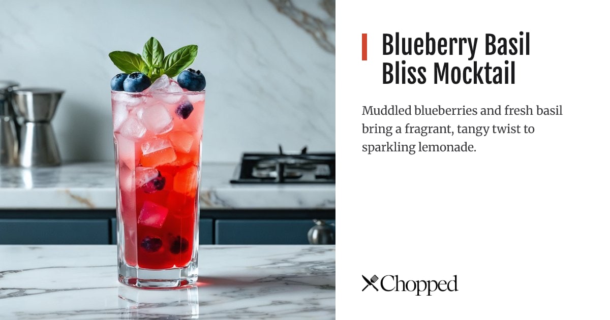 Blueberry Basil Bliss Mocktail | Chopped
