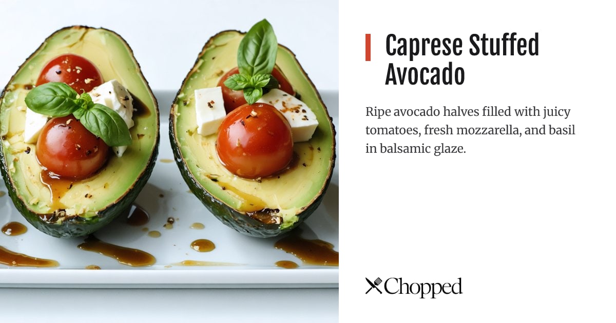 Caprese Stuffed Avocado | Chopped