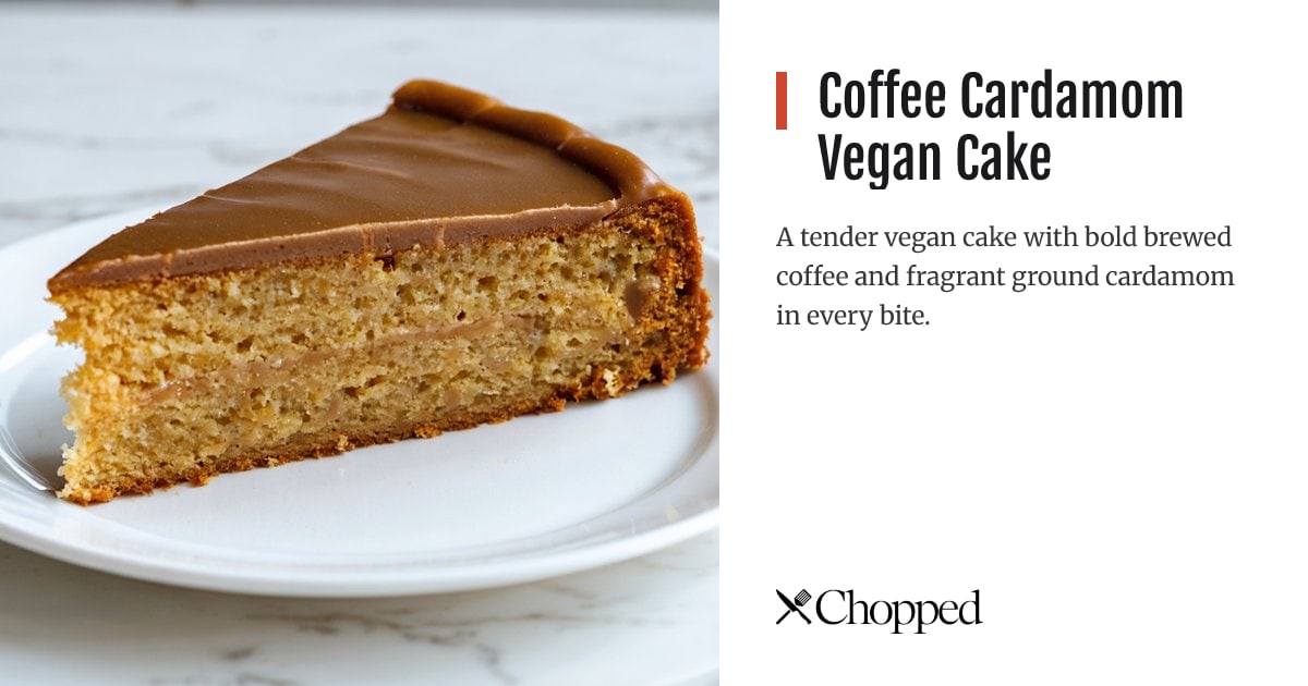 Coffee Cardamom Vegan Cake | Chopped