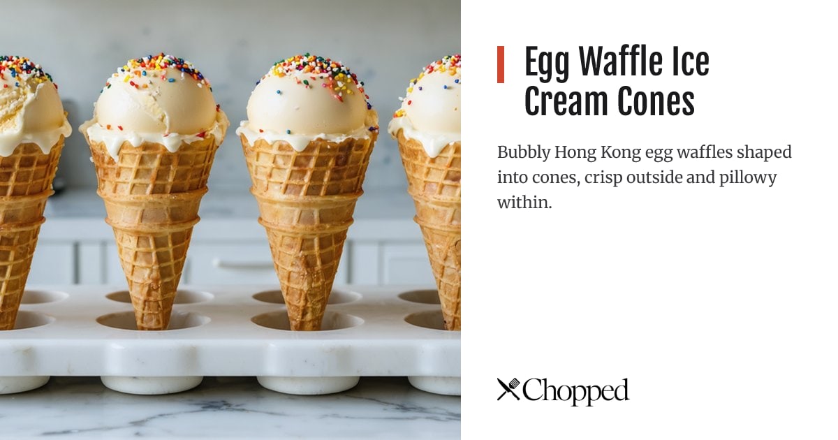 Egg Waffle Ice Cream Cones | Chopped