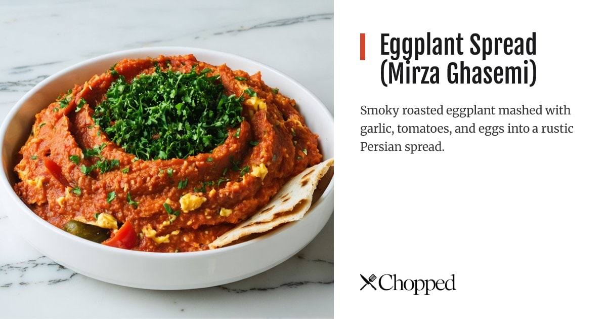 Eggplant Spread (Mirza Ghasemi) | Chopped