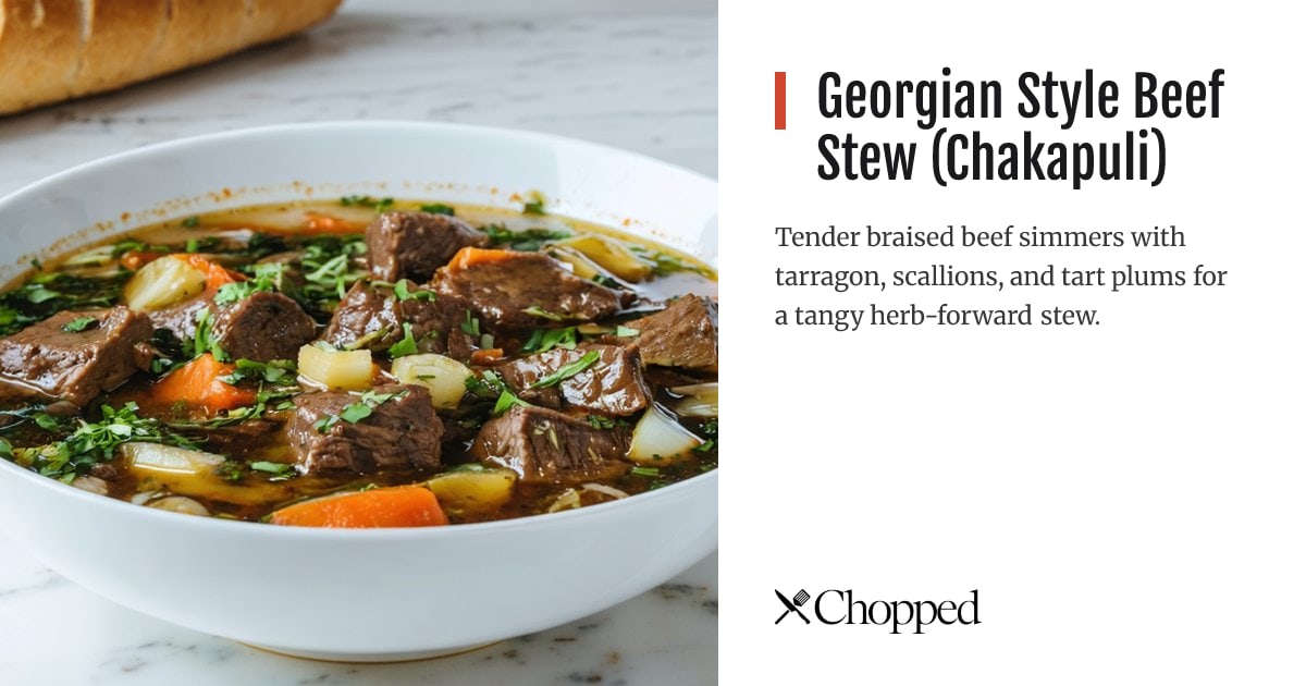 Georgian Style Beef Stew (Chakapuli) | Chopped