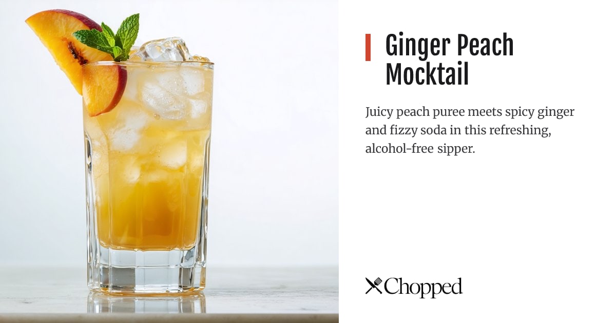 Ginger Peach Mocktail | Chopped