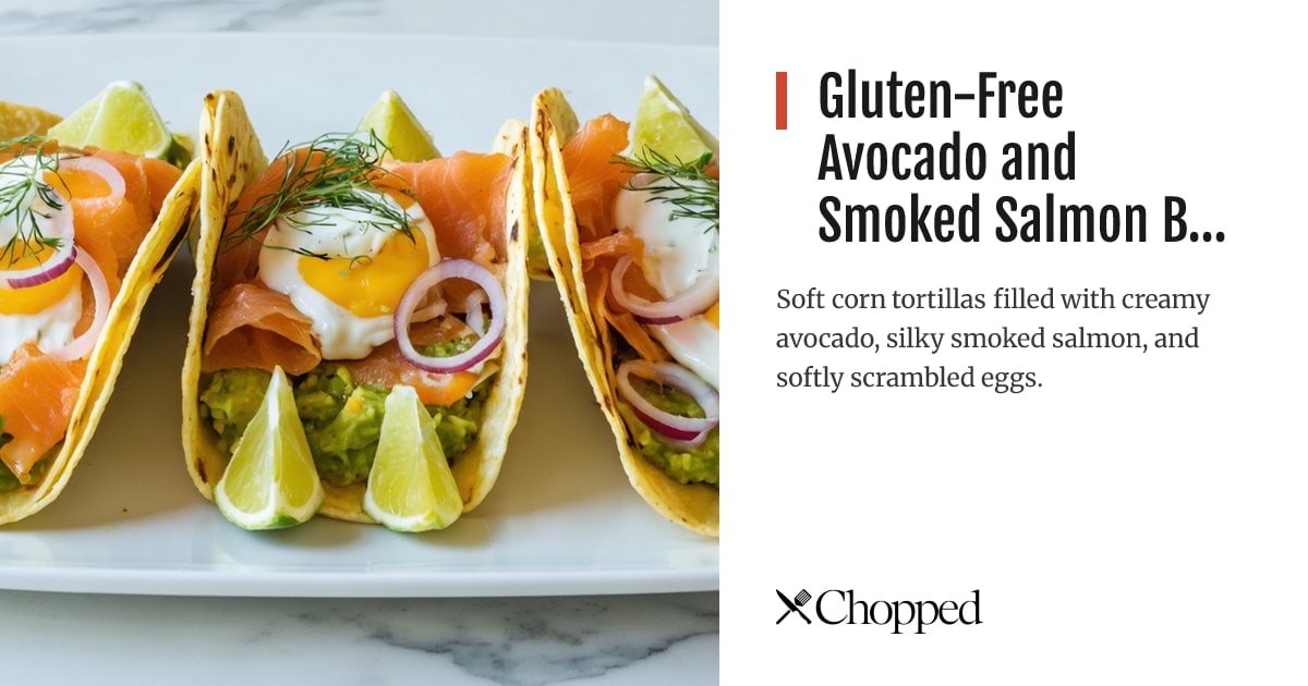 Gluten-Free Avocado and Smoked Salmon Breakfast Tacos | Chopped