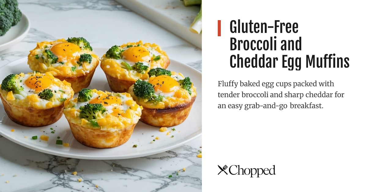 Gluten-Free Broccoli and Cheddar Egg Muffins | Chopped
