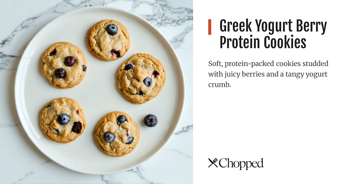 Greek Yogurt Berry Protein Cookies | Chopped