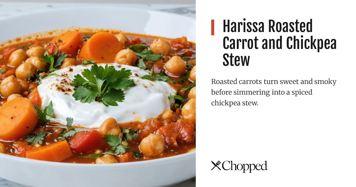Harissa Roasted Carrot and Chickpea Stew | Chopped
